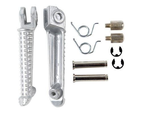 Biketec parts комплект підніжок водія (підставки для ніг) в комплекті з кріпленнями YAMAHA yzf r1 '98-11, yzf r6 '99-12 колір сріблястий