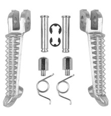 Biketec parts комплект підніжок водія (підставки для ніг) в комплекті з кріпленнями YAMAHA yzf r1 '98-11, yzf r6 '99-12, yzf r6s '03-09 колір срібло
