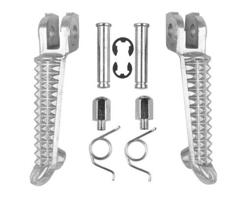 Biketec parts комплект підніжок водія (підставки для ніг) в комплекті з кріпленнями YAMAHA yzf r1 '98-11, yzf r6 '99-12, yzf r6s '03-09 колір срібло