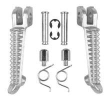 Biketec parts комплект підніжок водія (підставки для ніг) в комплекті з кріпленнями YAMAHA yzf r1 '98-11, yzf r6 '99-12, yzf r6s '03-09 колір срібло