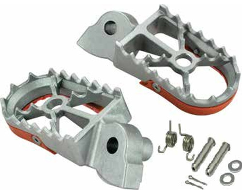 Підніжки buzzetti штирі ktm sx 50 '14-'22; sx 65 '11-'22; sx 85 '03-'17; sx/sxf 125/250/350/450 '98-'16 (нержавіюча сталь в комплекті з монтажним набором 2 пружини, 2 штирі, 2 шайби, 2 штирі)