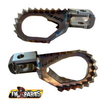 Fm-parts офсетні підніки (комплект) нержавіючі підніки ktm / husqvarna / gas gas '17-'23 колір сталі