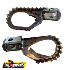 Fm-parts офсетні підніки (комплект) нержавіючі підніки ktm / husqvarna / gas gas '17-'23 колір сталі