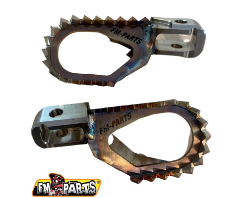 Fm-parts офсетні підніки (комплект) нержавіючі підніки ktm / husqvarna / gas gas '17-'23 колір сталі