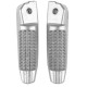 Biketec parts bmw k 1300s/r '08-13, k 1200r/s '03-08, f 800r '05-13, r 1200s hp2 '04-06 комплект підніжок (підставки для ніг) колір срібло