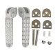 Biketec parts комплект підніжок для пасажирів (підставки для ніг) в комплекті з кріпленнями ducati monster 696/796 '09-13 колір срібло