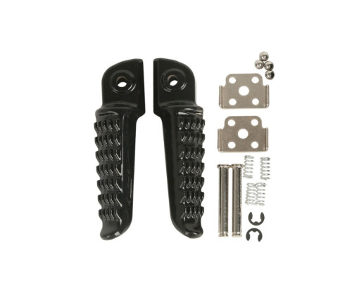 Biketec parts комплект підніжки пасажира в комплекті з кріпленнями kawasaki zx-6r ninja '98-13, zx 636 '03-06, z 750 '04-12, z 1000 '03-13, z 1000sx '11-13, gtr 1400 / er6 '06-13, zx-10r '04-13 колір чорний