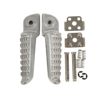 Biketec parts комплект підніжки пасажира в комплекті з кріпленнями kawasaki zx-6r ninja '98-13, zx 636 '03-06, z 750 '04-12, z 1000 '03-13, z 1000sx '11-13, gtr 1400 / er6 '06-13, zx-10r '04-13 колір срібло
