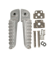 Biketec parts комплект підніжки пасажира в комплекті з кріпленнями kawasaki zx-6r ninja '98-13, zx 636 '03-06, z 750 '04-12, z 1000 '03-13, z 1000sx '11-13, gtr 1400 / er6 '06-13, zx-10r '04-13 колір срібло