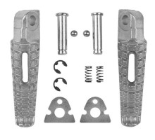 Biketec parts комплект підніжок (підставки для ніг) в комплекті з кріпленнями suzuki gsxr 600/750 '06-14, gsxr 1000 '05-14, b-king '08-13 колір сріблястий