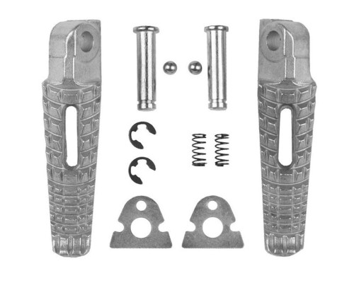 Biketec parts комплект підніжок (підставки для ніг) в комплекті з кріпленнями suzuki gsxr 600/750 '06-14, gsxr 1000 '05-14, b-king '08-13 колір сріблястий