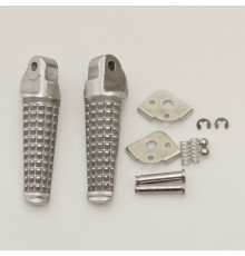 Biketec parts комплект підніжок для пасажирів (підніжки) в комплекті з кріпленнями suzuki gsxr 600/750 '96-05, gsxr 1000 '01-04 колір сріблястий