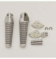 Biketec parts комплект підніжок для пасажирів (підніжки) в комплекті з кріпленнями suzuki gsxr 600/750 '96-05, gsxr 1000 '01-04 колір сріблястий