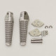 Biketec parts комплект підніжок для пасажирів (підніжки) в комплекті з кріпленнями suzuki gsxr 600/750 '96-05, gsxr 1000 '01-04 колір сріблястий