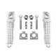 Biketec parts комплект підніжок (підставки для ніг) в комплекті з кріпленнями YAMAHA yzf r1 '02-12, yzf r6 '03-11 колір сріблястий