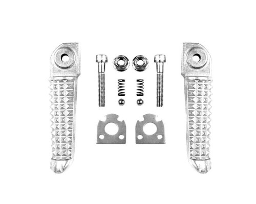 Biketec parts комплект підніжок (підставки для ніг) в комплекті з кріпленнями YAMAHA yzf r1 '02-12, yzf r6 '03-11 колір сріблястий