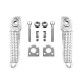 Biketec parts комплект підніжок (підставки для ніг) в комплекті з кріпленнями YAMAHA yzf r1 '02-12, yzf r6 '03-11 колір сріблястий