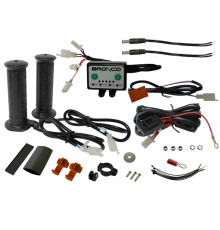 Bronco atv heated grips + heater for thumb - сріблястий контролер з окремим регулюванням температури для руків'я та великого пальця (el)