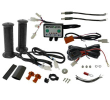 Bronco atv heated grips + heater for thumb - сріблястий контролер з окремим регулюванням температури для руків'я та великого пальця (el)