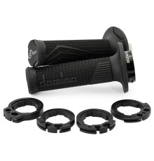 Domino off road d-lock grip (з адаптерами для фаркопів - ktm, husqvarna, gasgas, HONDA, kawasaki, suzuki, YAMAHA) колір чорний