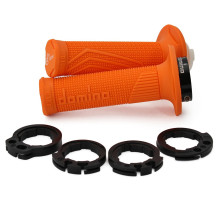 Domino off road d-lock grip (з адаптерами для фаркопів - ktm, husqvarna, gasgas, HONDA, kawasaki, suzuki, YAMAHA) колір помаранчевий