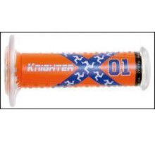 Harri's sale 01689-dk01 манжети knight01 (115 мм/22 мм) без отвору колір помаранчевий/синій
