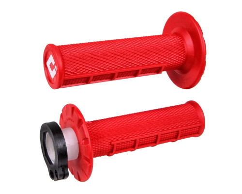 Odi off road half waffle mx v2 lock-on grip колір червоний