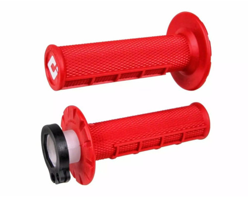 Odi off road half waffle mx v2 lock-on grip колір червоний