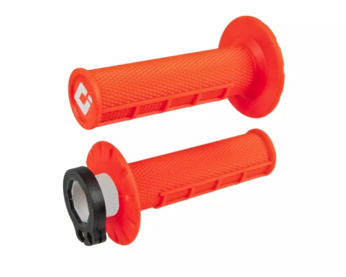 Odi off road half waffle mx v2 lock-on grip колір fluo orange