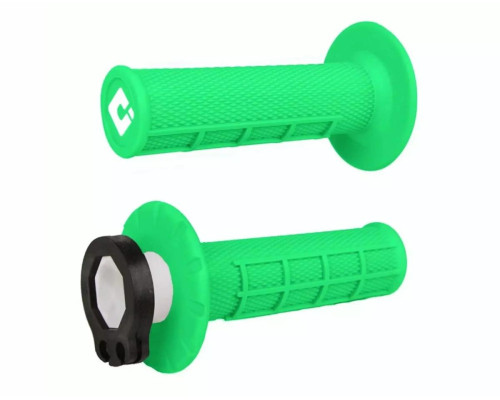 Odi off road half waffle mx v2 lock-on grip колір fluo green