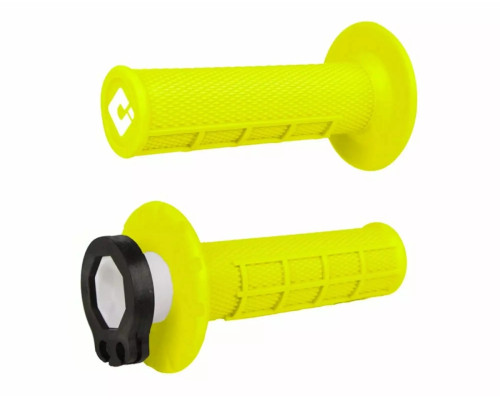Odi off road half waffle mx v2 lock-on grip колір fluo жовтий