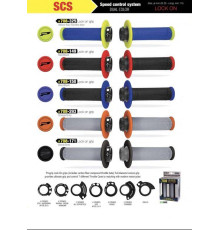 Progrip pg708 позашляхові маневри з блокуванням scs + 6 адаптерів rolgaz (22+25мм) колір чорний синій двокомпонентний (708-150)
