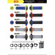Progrip pg708 позашляхові маневри з блокуванням scs + 6 адаптерів rolgaz (22+25мм) колір чорний синій двокомпонентний (708-150)