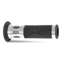 Progrip pg728 дорожні алюмінієві ручки (22+25мм, довжина 122мм) сріблясті (однокомпонентні) (728-120) (pg728s)