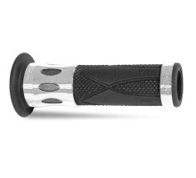 Progrip pg728 дорожні алюмінієві ручки (22+25мм, довжина 122мм) сріблясті (однокомпонентні) (728-120) (pg728s)
