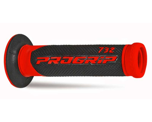 Манжети progrip pg732 дорожні (22+25мм, довжина 125мм), колір червоний/чорний (двокомпонентні) (732-149) (pg732/6)