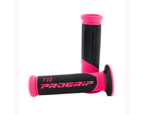 Манжети progrip pg732 дорожні (22+25мм, довжина 125мм), колір фуксія flow/чорний (двокомпонентні) (732-297) (pg732/12) (pg732/12)