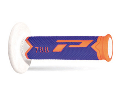 Progrip pg788 позашляхові рукоятки (22+25мм, довжина 115мм) fluoресцентний помаранчевий/синій/білий (трикомпонентні) (788-284)