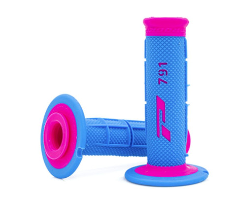 Progrip pg791 off-road (22+25мм, довжина 115мм) світло-блакитний/фуксія (двокомпонентний) (791-389) (pg791fu/lb)