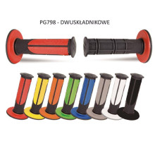 Progrip pg798 off road (22+25мм, довжина 115мм) колір чорний червоний (двокомпонентна напіввафля) (798-125) (pg798bk/rd)