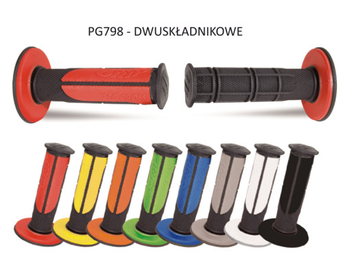Progrip pg798 off road (22+25мм, довжина 115мм) колір чорно-помаранчевий (двокомпонентна напіввафля) (798-144) (pg798bk/or)