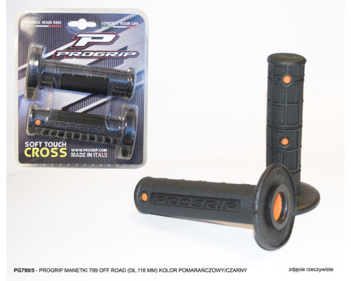 Progrip pg799 off road (22+25мм, довжина 118мм) колір чорний/помаранчевий (двокомпонентний) (799-201) (pg799/5)