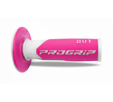 Progrip pg801 позашляхові ручки (22+25мм, довжина 115мм), колір білий/фуксія flow (двокомпонентні) (801-243) (pg801wh/fx) (pg801wh/fx)