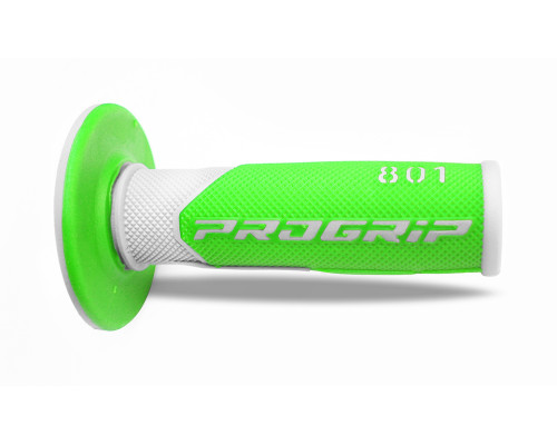 Progrip pg801 позашляхові ручки (22+25мм, довжина 115мм) fluoресцентні біло-зелені (двокомпонентні) (801-241) (pg801wh/grf) (pg801wh/grf)