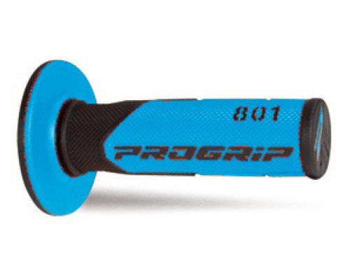 Progrip pg801 off road (22+25мм, довжина 115мм) колір чорний/світло-блакитний (двокомпонентний) (pg801) (801-286)