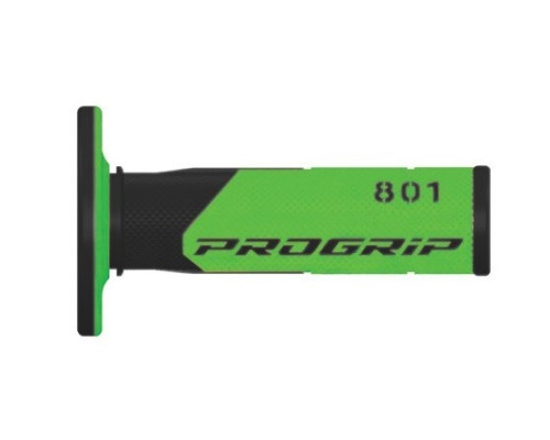 Progrip pg801 позашляхові ручки (22+25мм, довжина 115мм), колір чорний/зелений (двокомпонентні) (801-138) (pg801bk/gr)