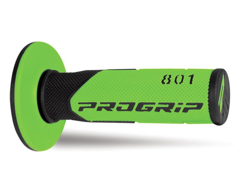 Progrip pg801 позашляхові ручки (22+25мм, довжина 115мм), колір чорний/зелений (двокомпонентні) (801-138) (pg801bk/gr)