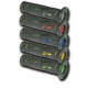Манжети progrip pg838 дорожні (22+25мм, довжина 122мм), колір чорний/зелений (двокомпонентні) (838-198) (pg838/6)