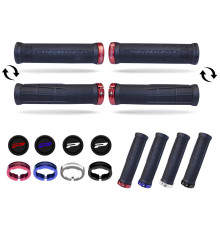 Progrip manoeuvres pg995 atv/jet ski/mtb (22+22мм, довжина 120мм) чорний з синім фіксатором (995-356)