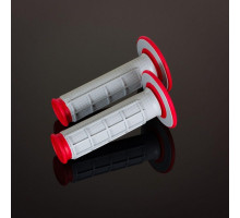 Renthal mx dual compound 1/2 вафельний, двокомпонентний, сірий/червоний, колір сірий/червоний